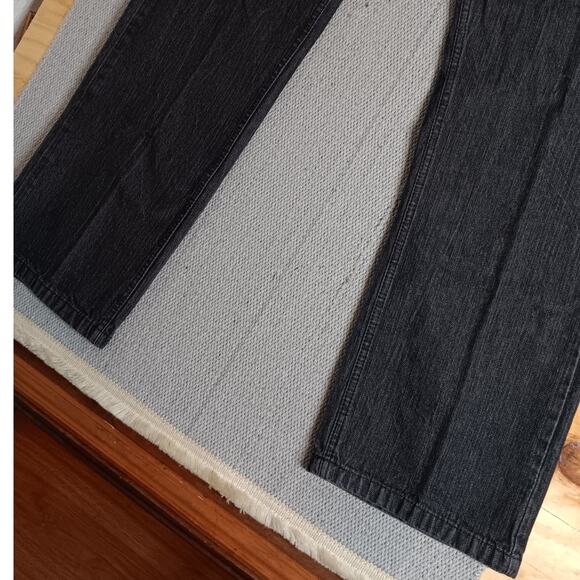 ENYCE Sean Combs Vintage Jeans 38X31 Black Loose Straight Street Back Flap Y2k - Picture 5 of 16